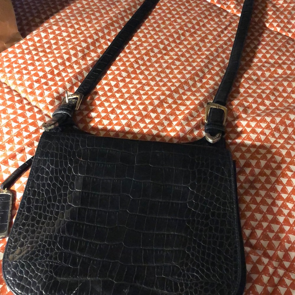 Black Ralph Lauren alligator skinned purse